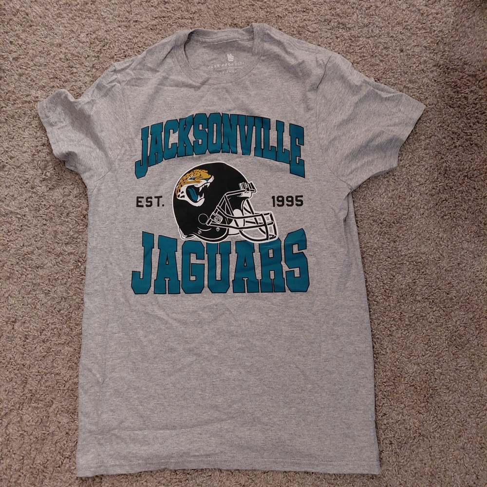 Junk Food Clothing Gray and Blue T-Shirt